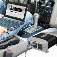 Energizer 400 Watt Dual Power Inverter, DC 12V to 110V AC Converter, Modified Sine Wave Car Inverter, 110 Volts AC Outlet, with 2 USB Ports and Car Cigarette Lighter Adapter