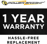 Power Bright 2 AWG 12 Foot High 1 year warranty hassle free replacement.