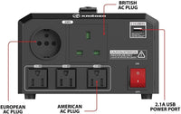 ULT1700 Krieger 1700 Watt Voltage Transformer, 110/120V to 220/240V image of plug