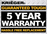 ULT1700 Krieger 1700 Watt Voltage Transformer, 110/120V to 220/240V image of 5 year warranty